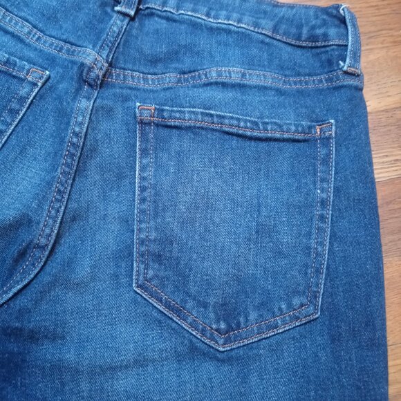 OLD NAVY mid rise OG straight ankle jeans in Faded Dark Wash (sz10) - Picture 10 of 12